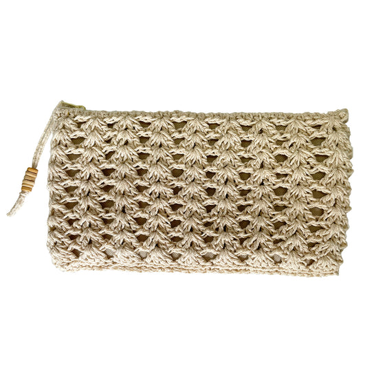 cosmetic purse crochet cream